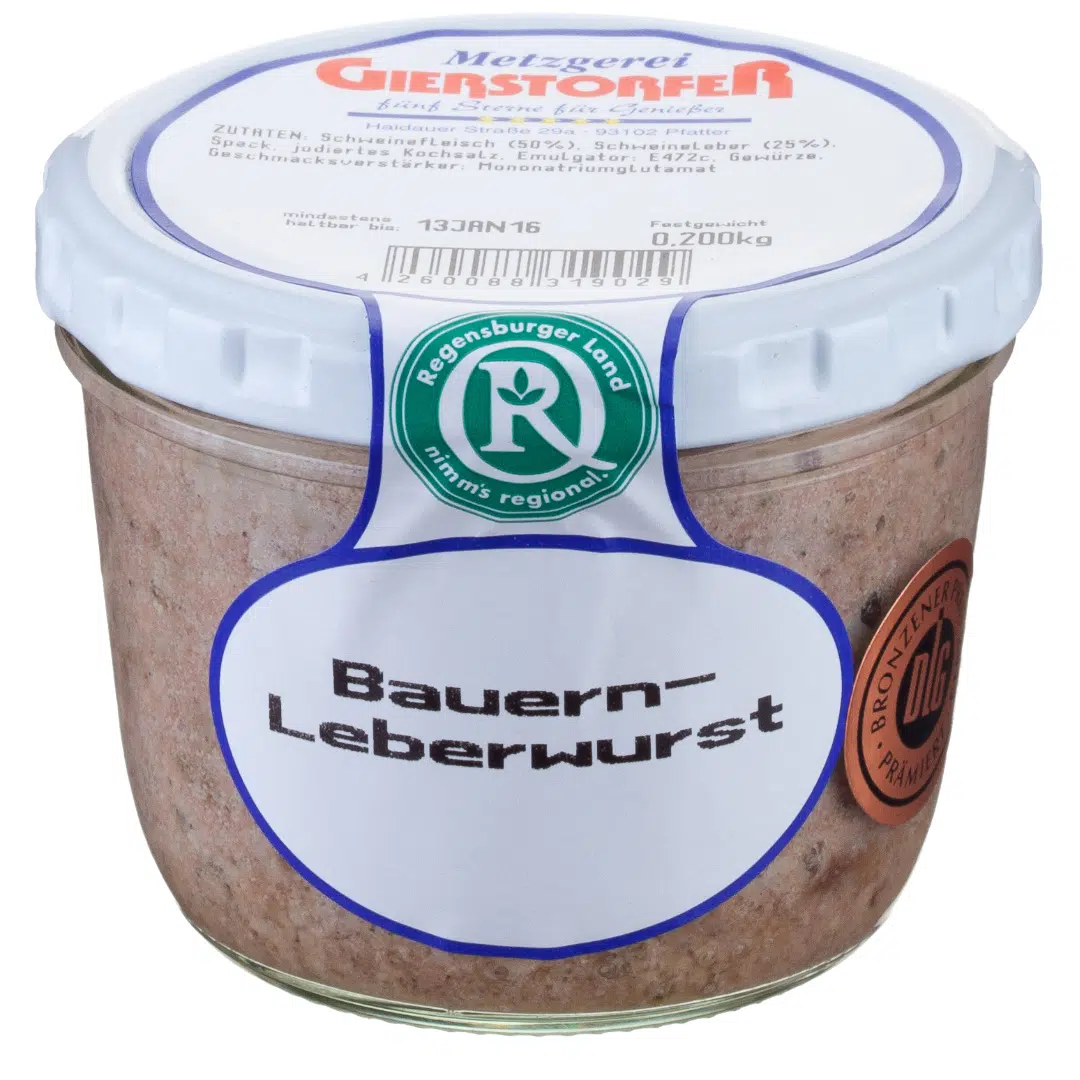 Bauernleberwurst Regionaltheke