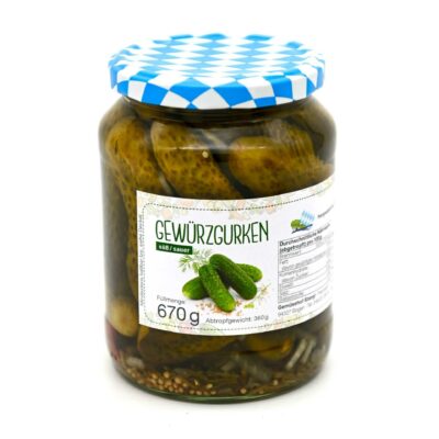 Gewürzgurken im Glas