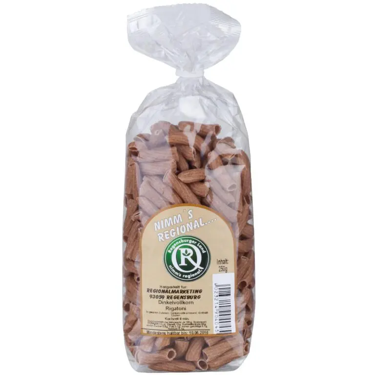 Vollkornrigatoni im Beutel