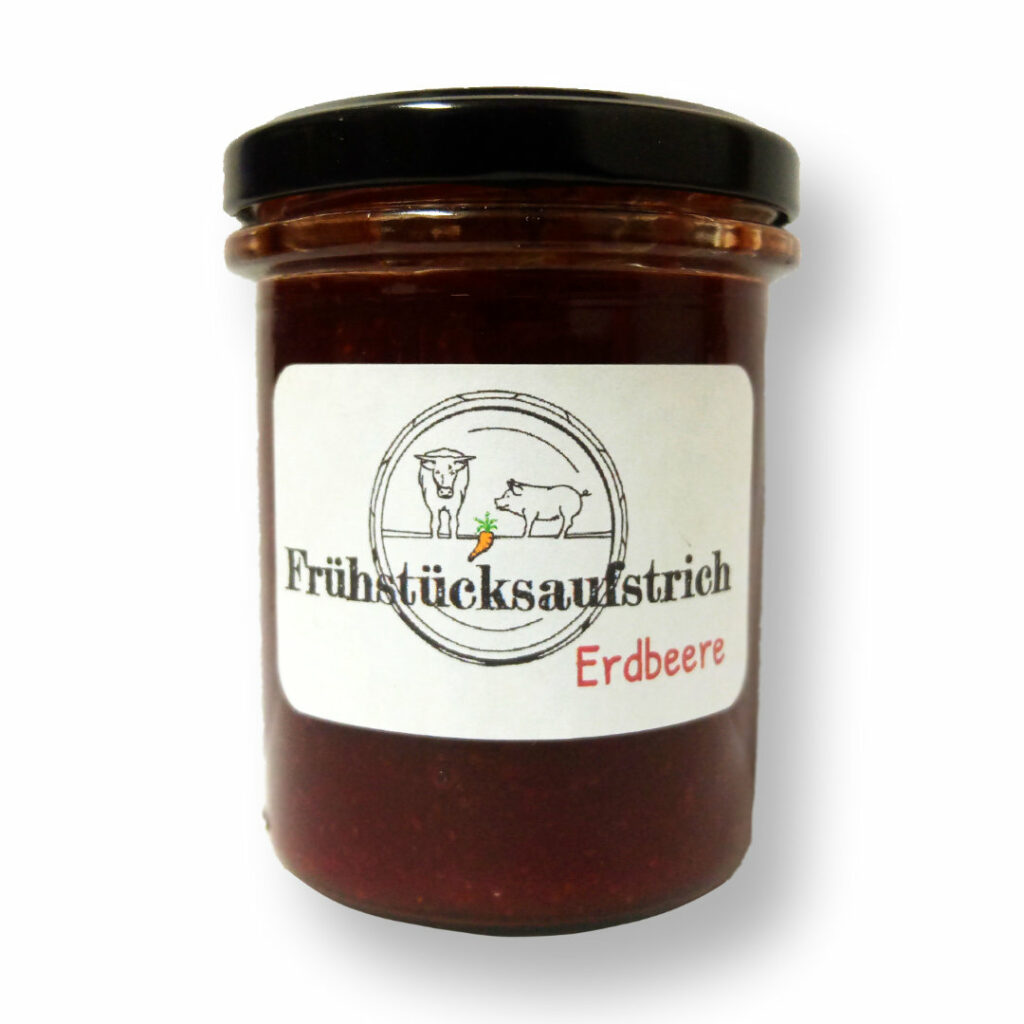 Aufstrich Erdbeere im Glas