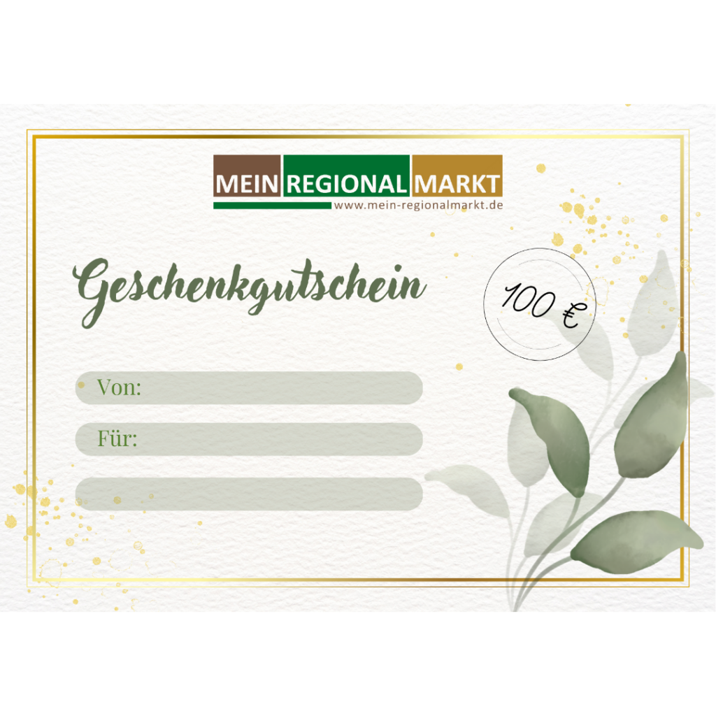 Geschenkgutschein Mein Regionalmarkt 100 Euro