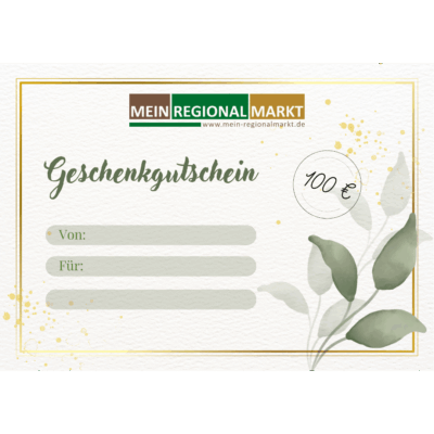 Geschenkgutschein Mein Regionalmarkt 100 Euro