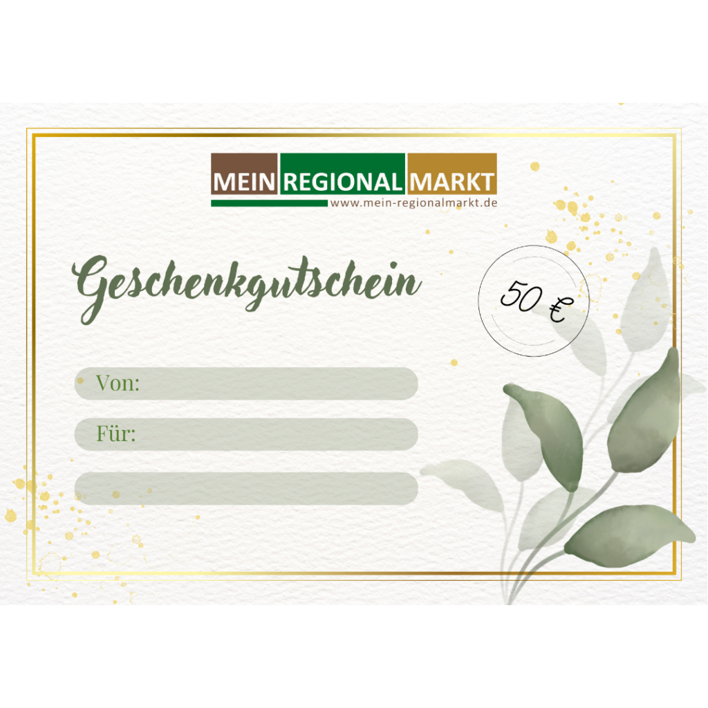 Geschenkgutschein Mein Regionalmarkt 50 Euro