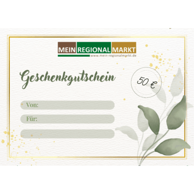 Geschenkgutschein Mein Regionalmarkt 50 Euro