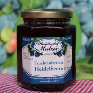 Heidelbeeraufstrich im Glas