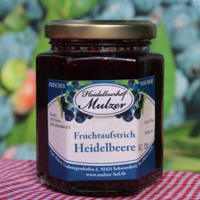 Heidelbeeraufstrich im Glas