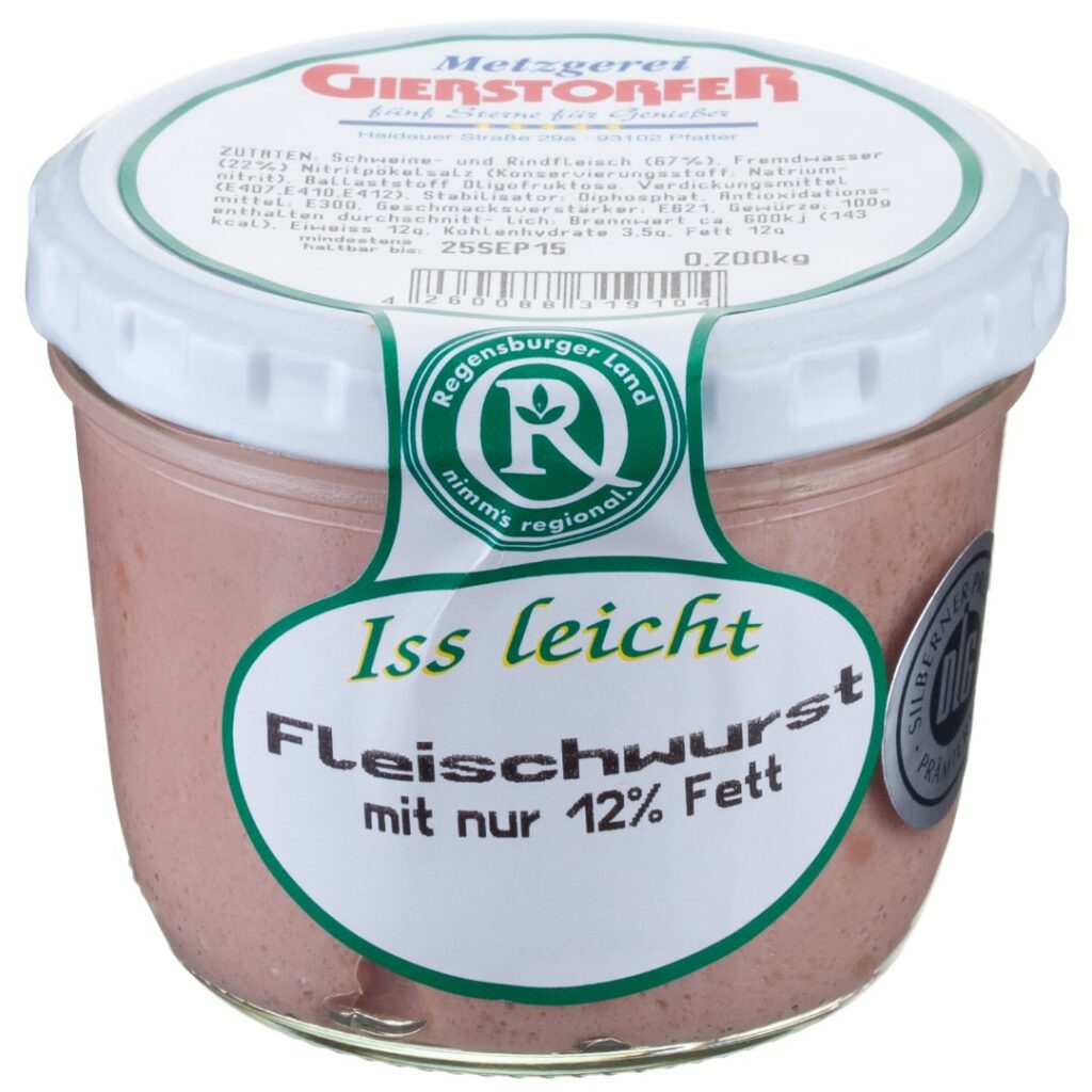 Leichte Fleischwurst im Glas