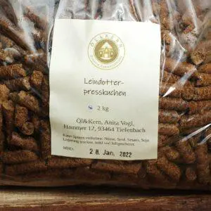Leindotterpresskuchen im Beutel