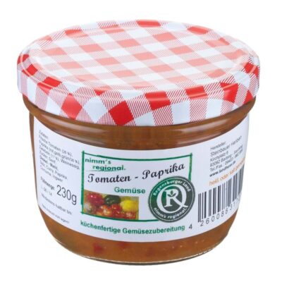 Paprika-Gemüse im Glas