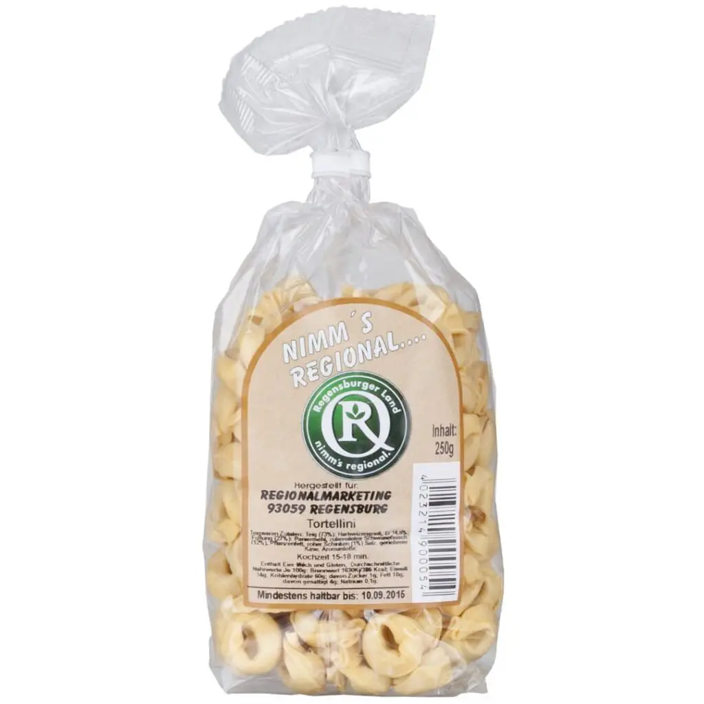 Hackfleischtortellini im Beutel