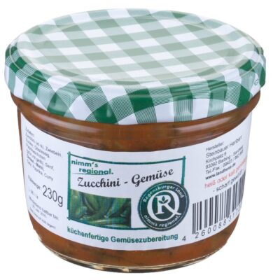 Zuccini-Gemüse im Glas