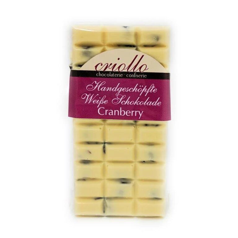 Cranberryschokolade in Folie