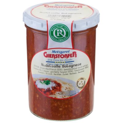 Nudelsosse Bolognese im Glas