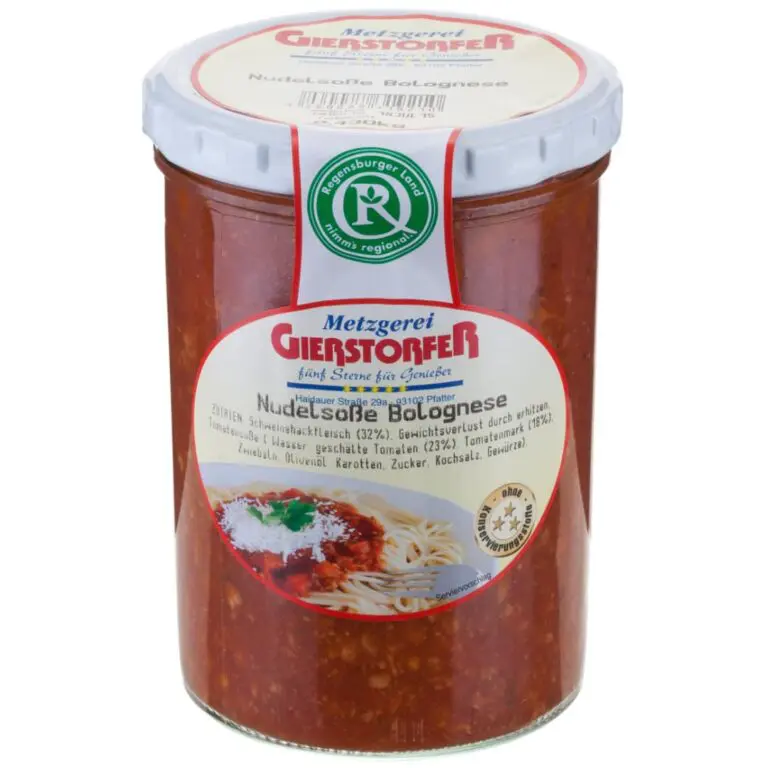 Nudelsosse Bolognese im Glas