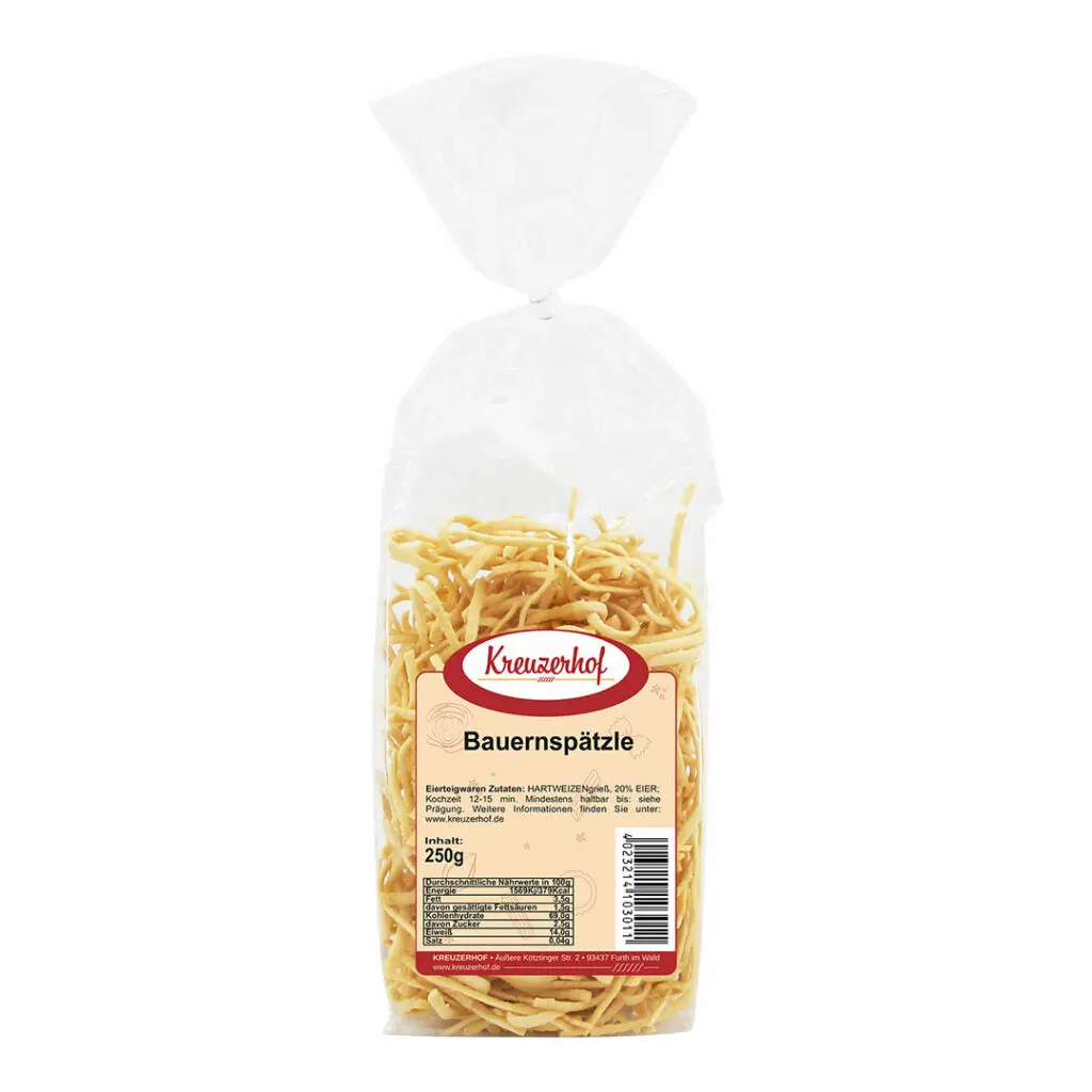 Bauernspätzle in Beutel