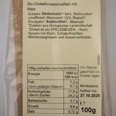 Bio Dinkelwaffeln