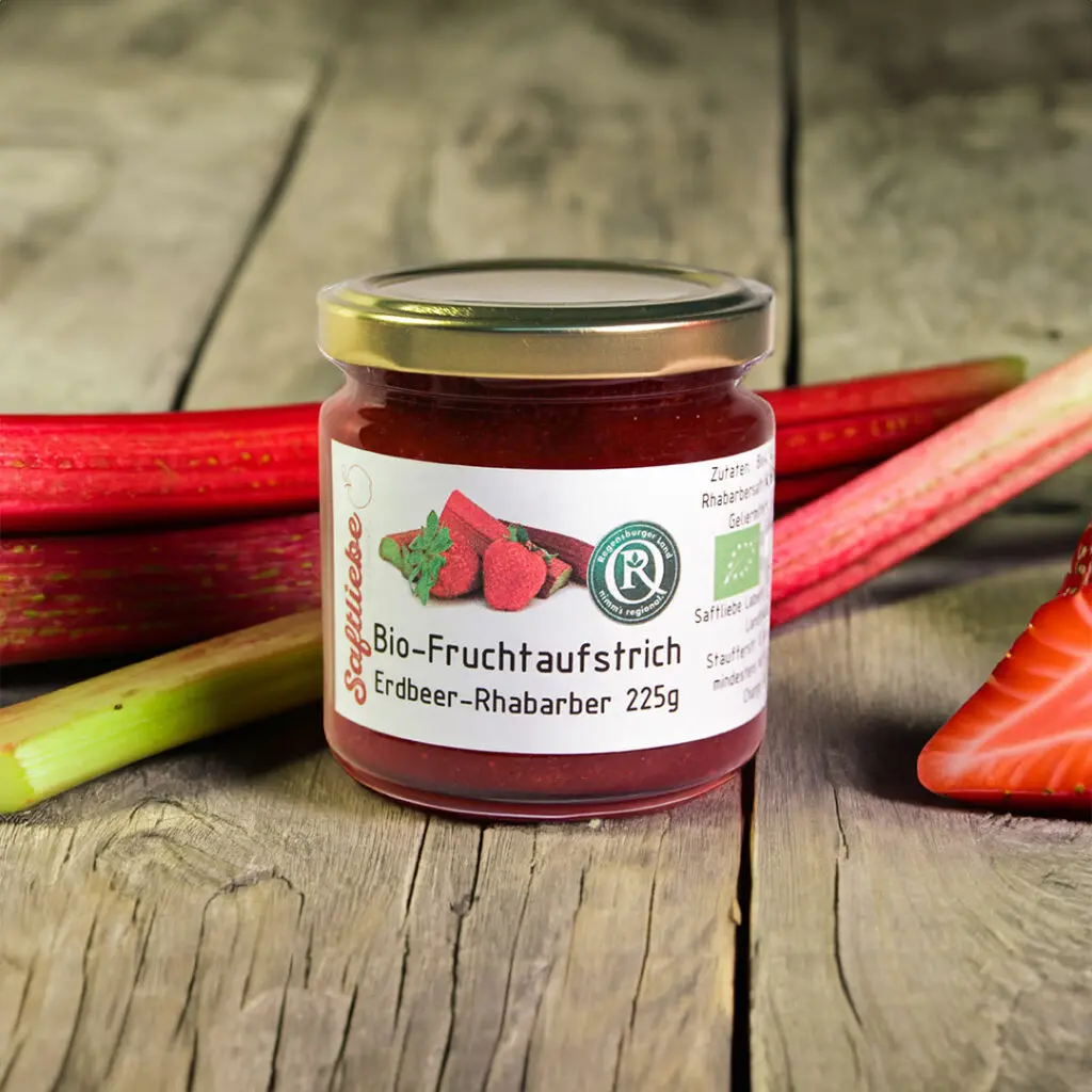 Bio Fruchtaufstrich Erdbeere-Rhabarber