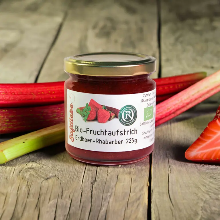 Bio Fruchtaufstrich Erdbeere-Rhabarber
