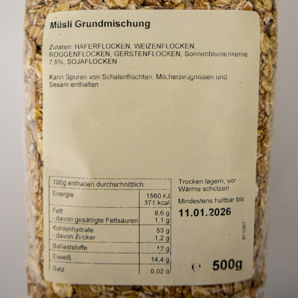 Müsli Grundmischung