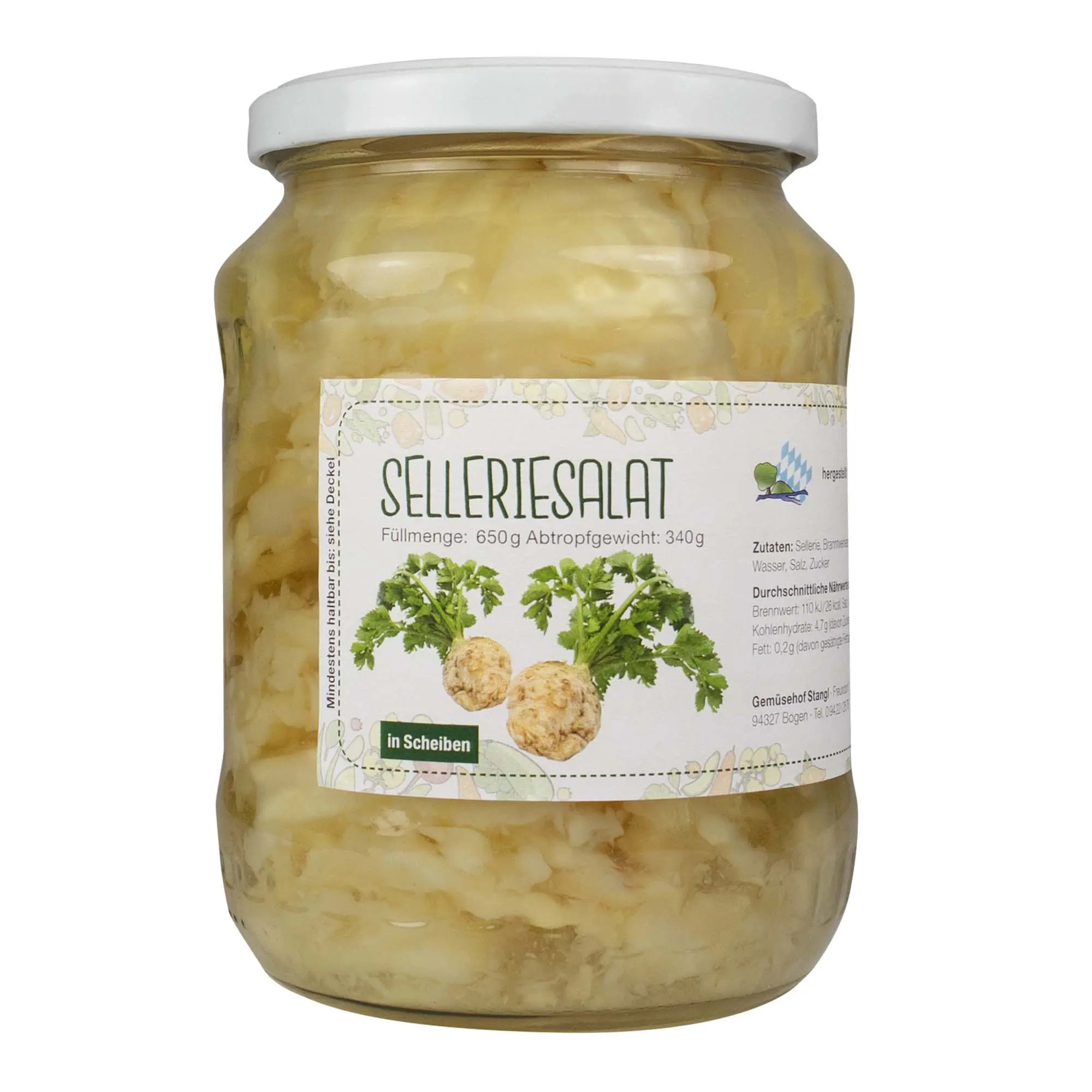 Selleriesalat im Glas Selleriesalat von Gemüsehof Stangl