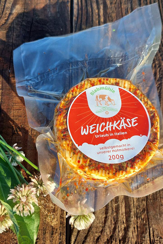 Weichkäse, Blabmühle, Urlaub in Italien