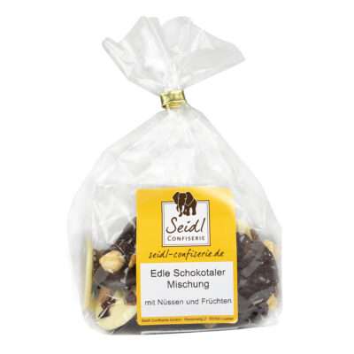 Edle Schokotaler Mischung mit Nüssen und Früchten