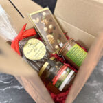 Weihnachtsbox, Geschenk, Früchtetee, Aufstrich, Weihnachten, Honig, Gebrannte Mandeln