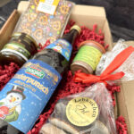 Weihnachtsbox, Geschenk, Kinderpunsch, Lebkuchen, Schokolade, Honig, Cappuccino