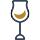 Ein Icon, das alkoholische Getränke darstellt, in einem einfachen Design.