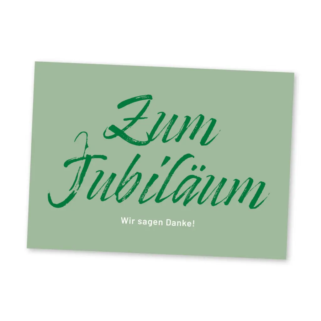 Grusskarte zum Jubiläum