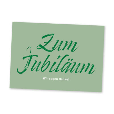 Grusskarte zum Jubiläum