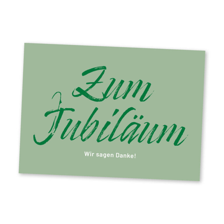 Grusskarte zum Jubiläum