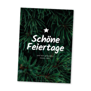 Grusskarte Schöne Feiertage