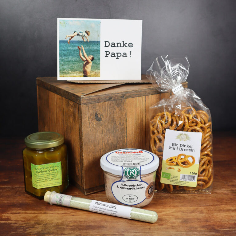 Bayerische Brotzeit, Vatertagsgeschenk, Leberkäse